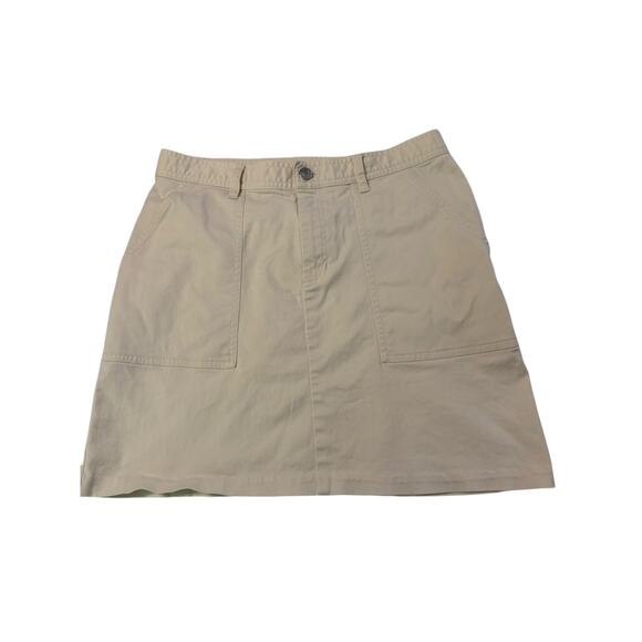 Lauren Ralph Lauren Women’s Beige Khaki Cotton A-Line Skirt – Size 8 VINTAGE - Picture 1 of 6